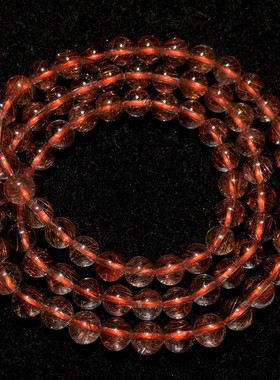 巴西天然顺发铜发晶三圈手链饰品