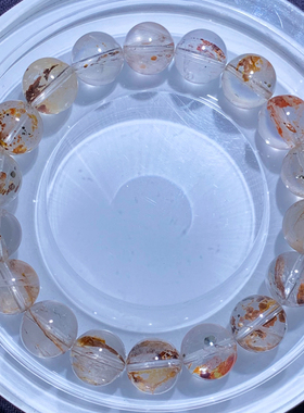 天然锦鲤黄铜矿共生彩铜矿手链女