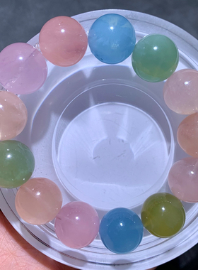 天然冰透摩根石单圈手链绿柱石女