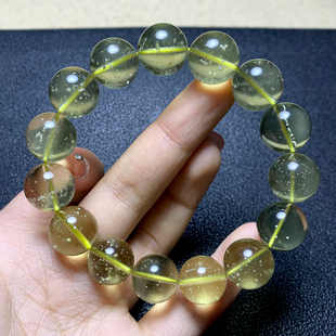 天然冰透黄金陨石单圈手链利比亚气泡原石水晶手串饰品情侣礼物女