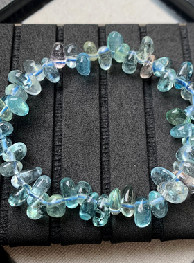 天然冰透摩根石随形单圈手链水晶