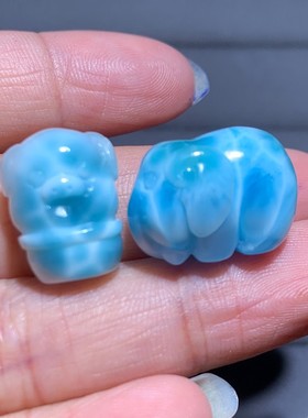 天然拉利玛水晶海纹石吊坠配饰女