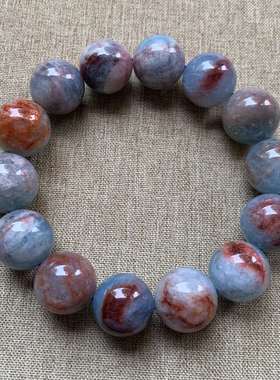 天然共生岛屿海蓝宝手链巴西糯体