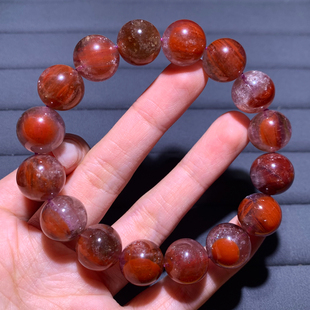 天然极光水晶手链Auralite23紫钛晶红极光紫幽灵手串饰品情侣男女