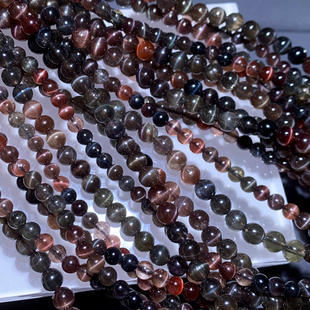 天然猫眼方柱石手链三圈彩色一线天星光水晶手串甜美饰品送礼情侣