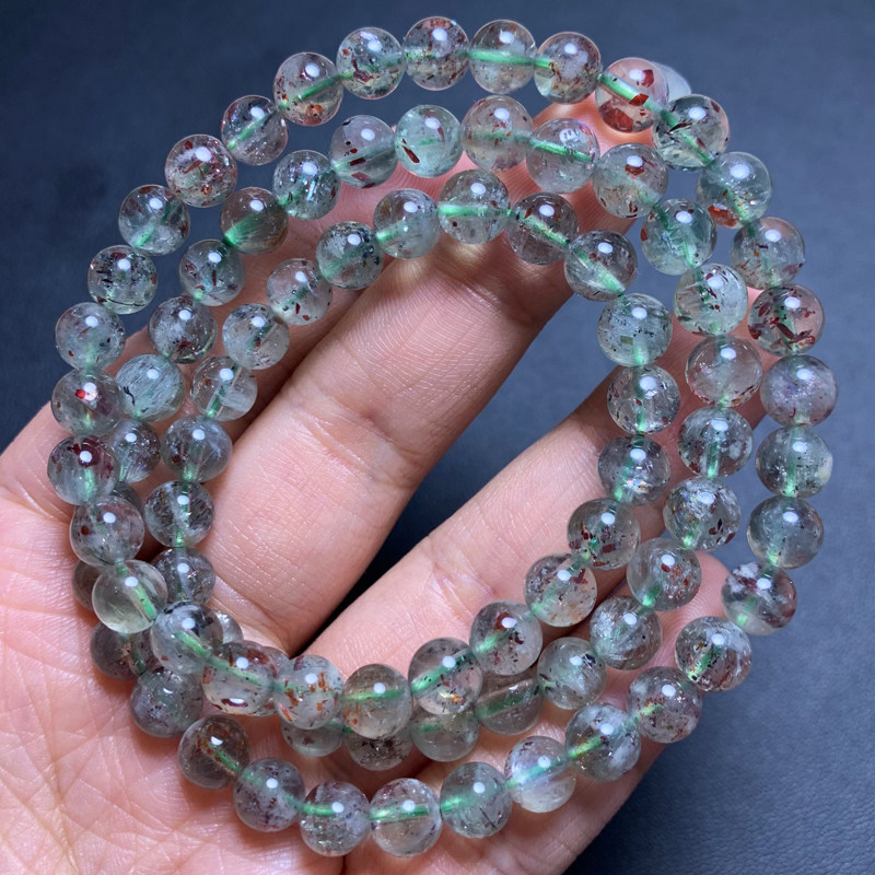 天然共生绿体阿鲁沙三圈手串