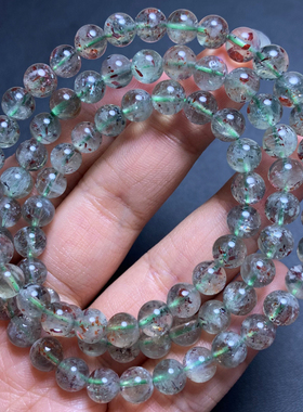 天然共生绿体阿鲁沙三圈手串