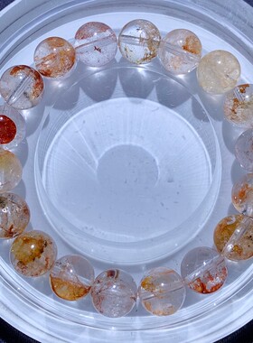 天然锦鲤铜矿共生彩铜矿手链男女