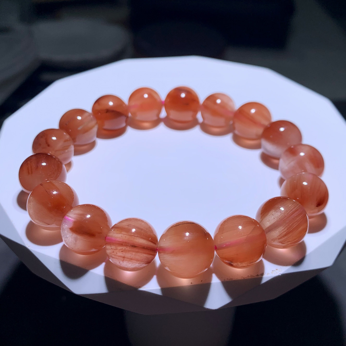 天然顺发兔毛水晶手链饰品情侣女图片