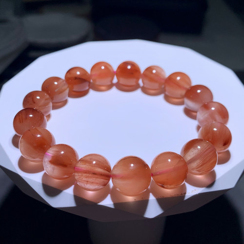 天然顺发兔毛水晶手链饰品情侣女