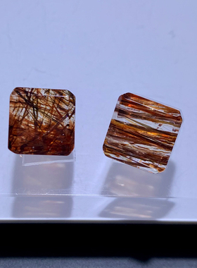 天然黑金超方糖水晶饰品情侣款女