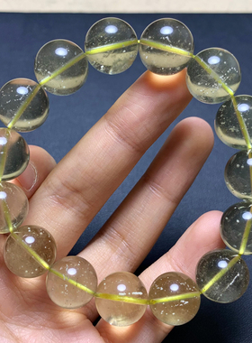 天然冰透黄金陨石手链利比亚气泡