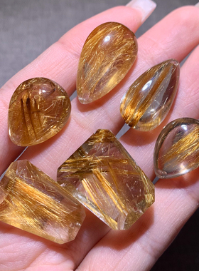 天然精品小颗粒铜发晶吊坠钛晶女