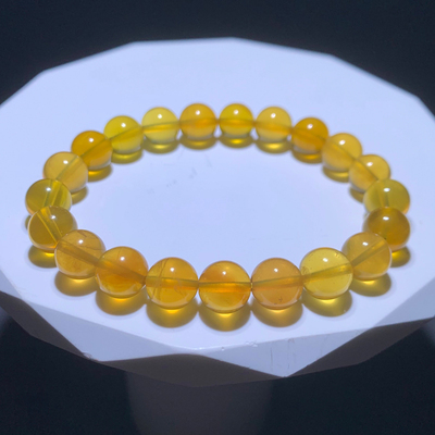 天然黄澳宝单圈手链蛋白石黄欧泊