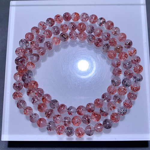 天然超七三圈手串水晶云母水晶女