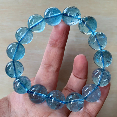 天然大颗粒托帕石手链饰品礼物女