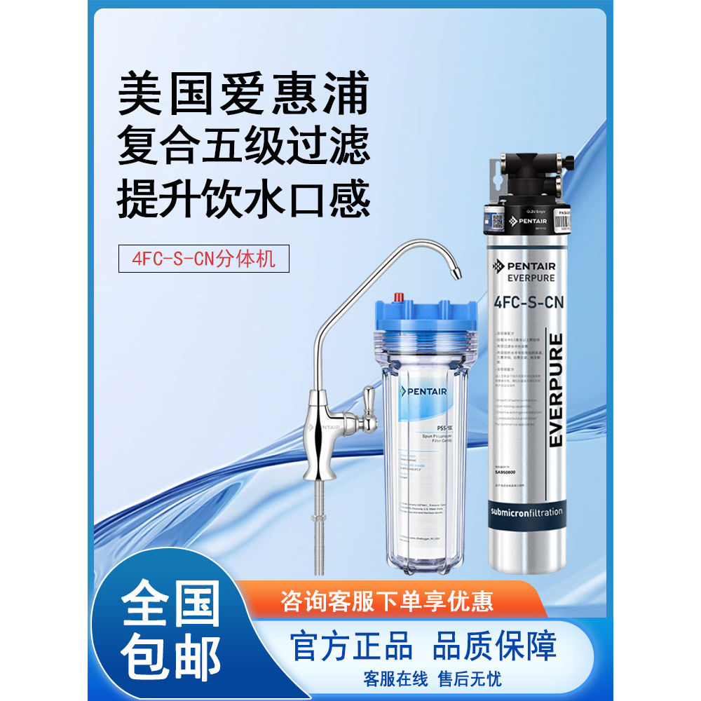 美国爱惠浦净水器家用直饮4FC-S净水器自来水家用商用过滤器