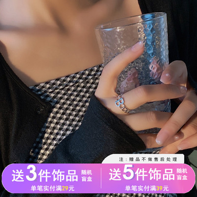 字母金属欧美风戒指女