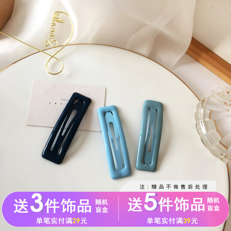 日韩清新可爱网红款几何形BB夹发夹软萌少女刘海夹边夹碎发发卡