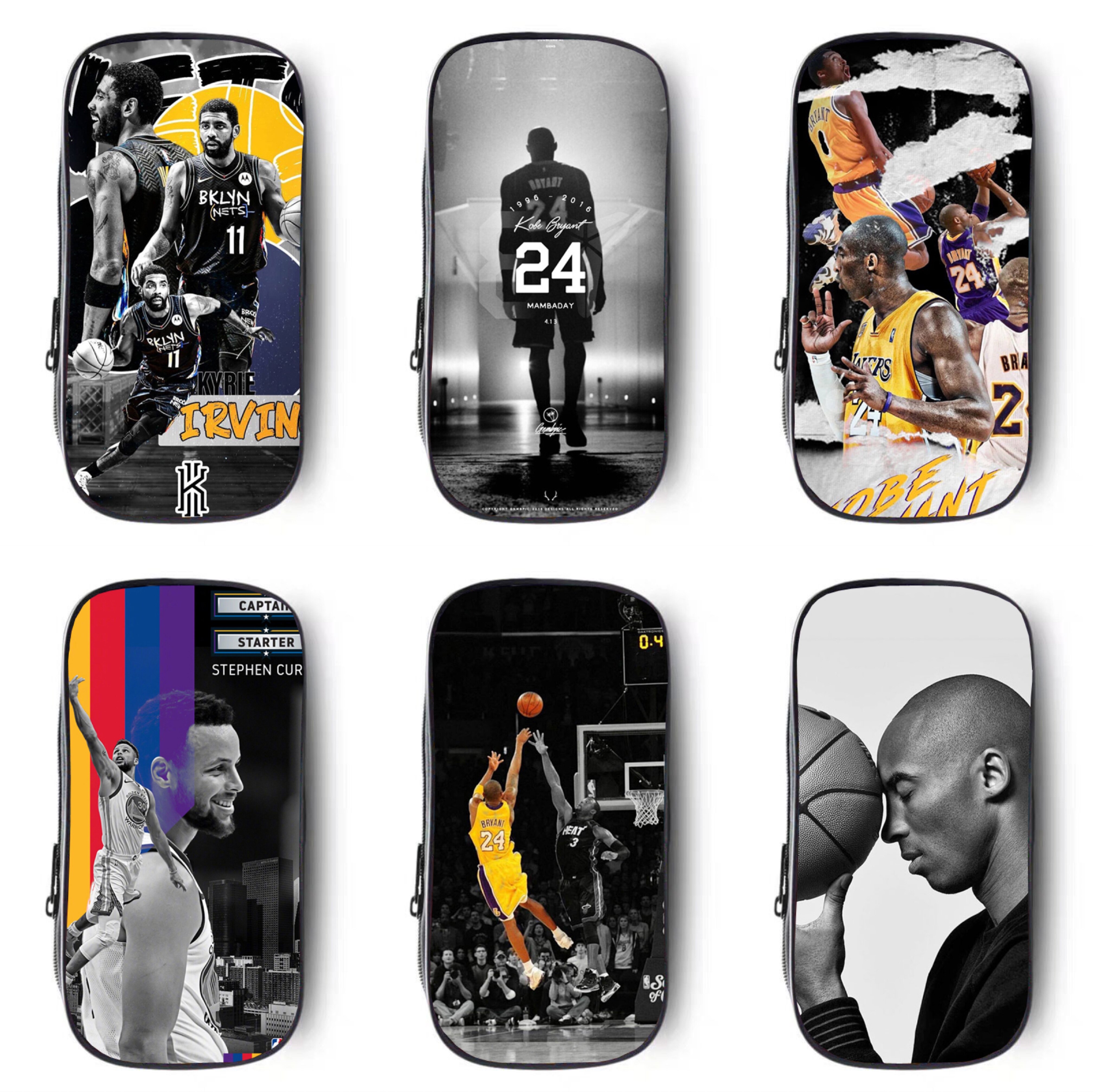 NBA欧文科比库里詹姆斯初高中生小学生儿童文具袋铅笔盒拉链笔袋