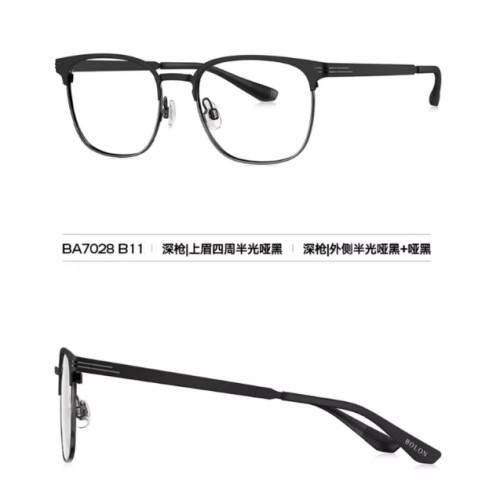 BOLON暴龙近视眼镜25新品休闲镜框男商务钛镜架女度数可配BA7028
