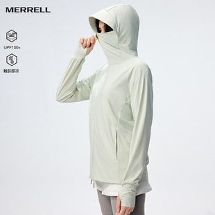 凉感宽松透气遮阳衫 MERRELL迈乐防晒服女士UPF100 户外运动皮肤衣