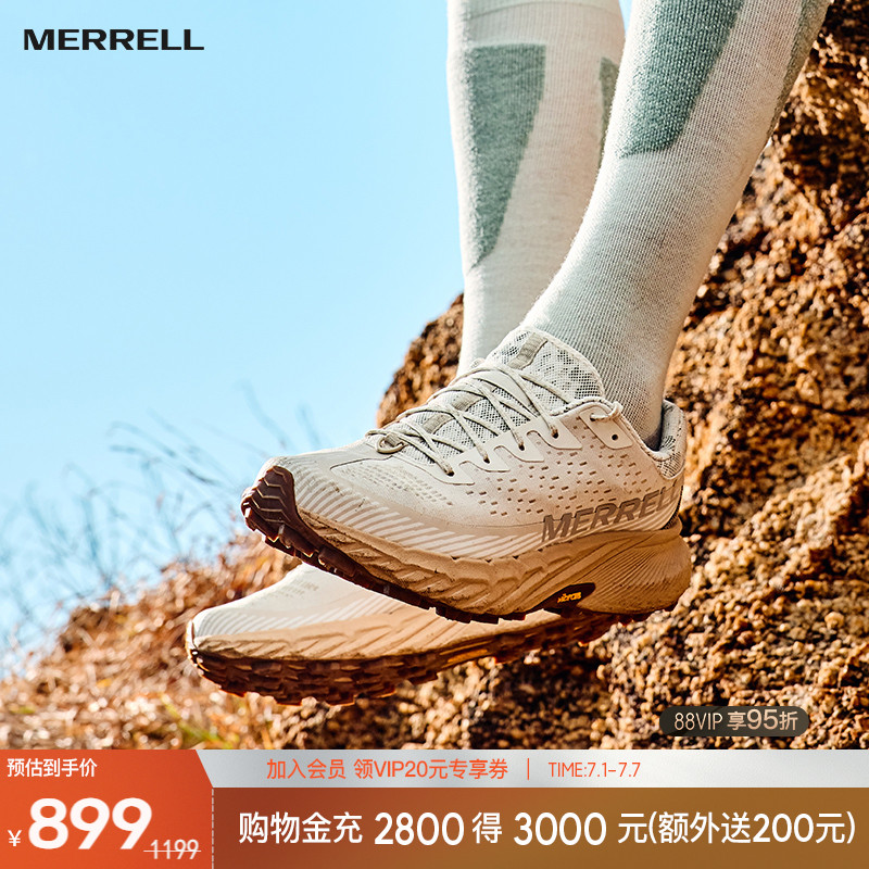 MERRELL迈乐蜂鸟5登山徒步鞋男女透气耐磨抓地越野跑鞋户外运
