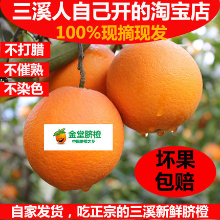 现摘金堂三溪脐橙四川特产高山橙子9斤包邮新鲜柑橘橘子农家直发