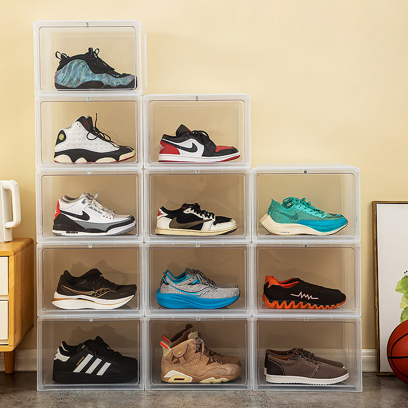 鞋盒鞋子收纳神器省空间收纳盒透明鞋柜亚克力防尘鞋架子家用简易,收纳整理,鞋盒,淘宝优惠券,粉丝福利购,淘宝优惠卷