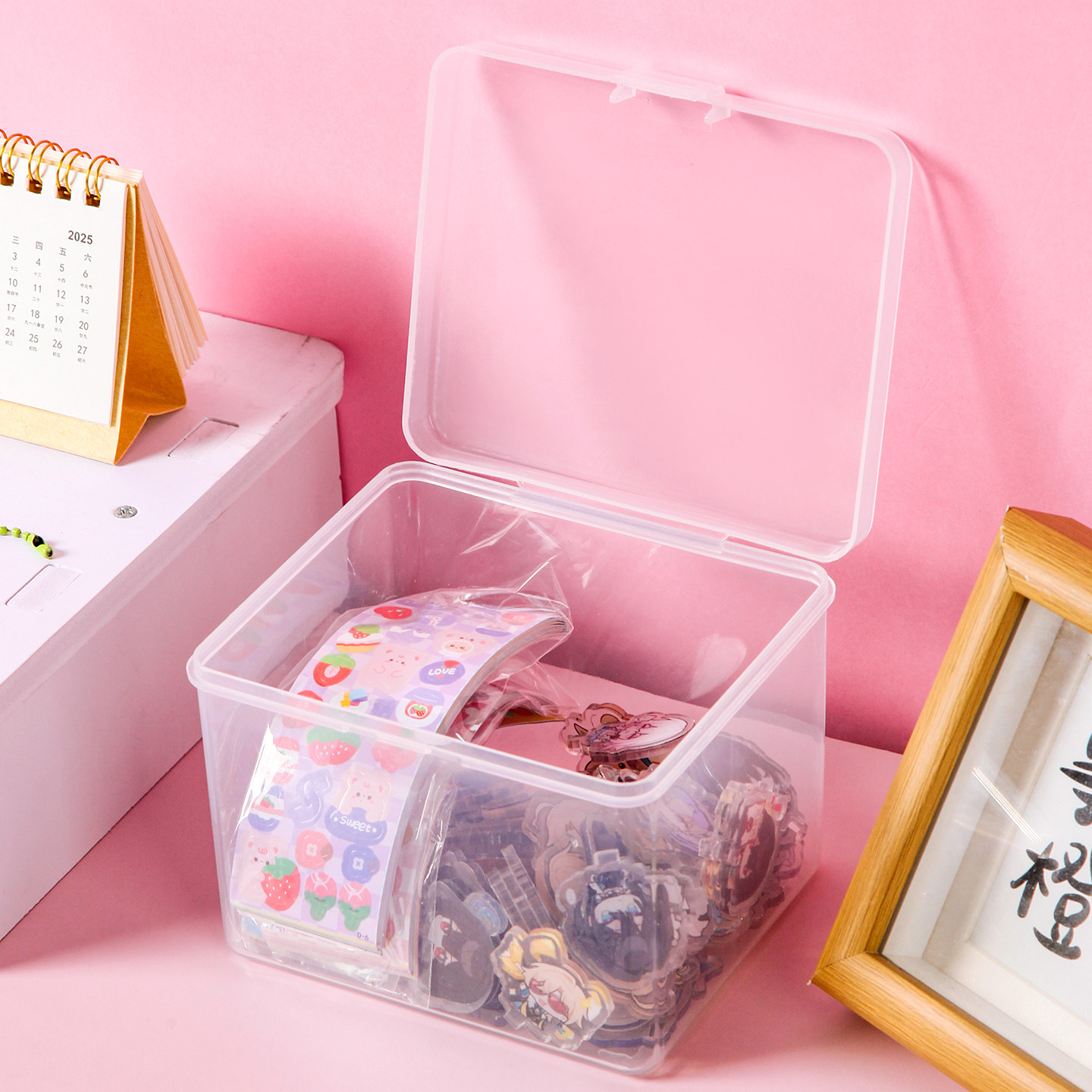 女孩咕卡收纳盒儿童奶油胶贴纸咕卡盘透明整理盒手工网红diy玩具,收纳整理,首饰盒,淘宝优惠券,粉丝福利购,淘宝优惠卷