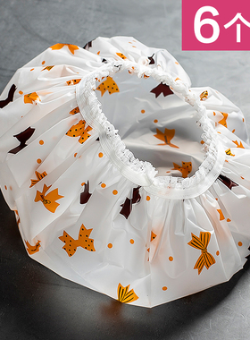 加厚浴帽防水沐浴帽淋浴双层头套帽厨房防油烟帽子女士款洗澡发套