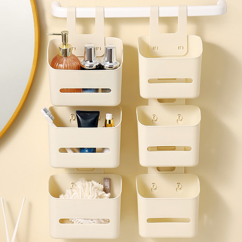 奶油风悬挂收纳篮卫生间挂篮
