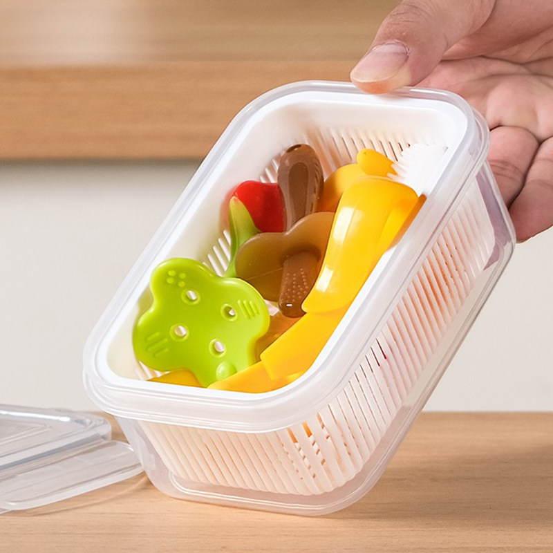 牙胶收纳盒婴儿专用大容量防尘收纳曼哈顿球安抚奶嘴咬胶宝宝玩具,收纳整理,收纳箱,淘宝优惠券,粉丝福利购,淘宝优惠卷