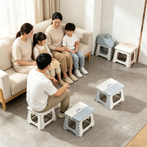 家用折叠加厚塑料便携矮凳