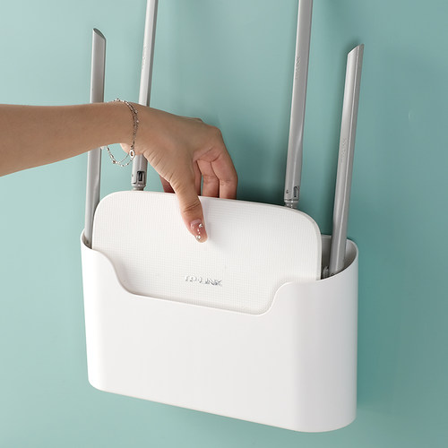 路由器收纳盒wifi放置架机顶盒墙上置物架子挂墙光猫隐藏壁挂支架