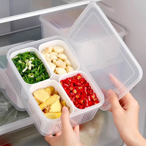 葱姜蒜收纳盒葱花备菜专用分装盒子食品级厨房冷冻冰箱保鲜盒家用