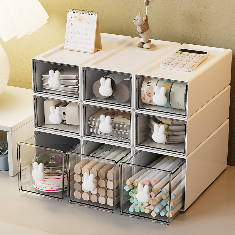 桌面收纳盒抽屉式书桌整理文具