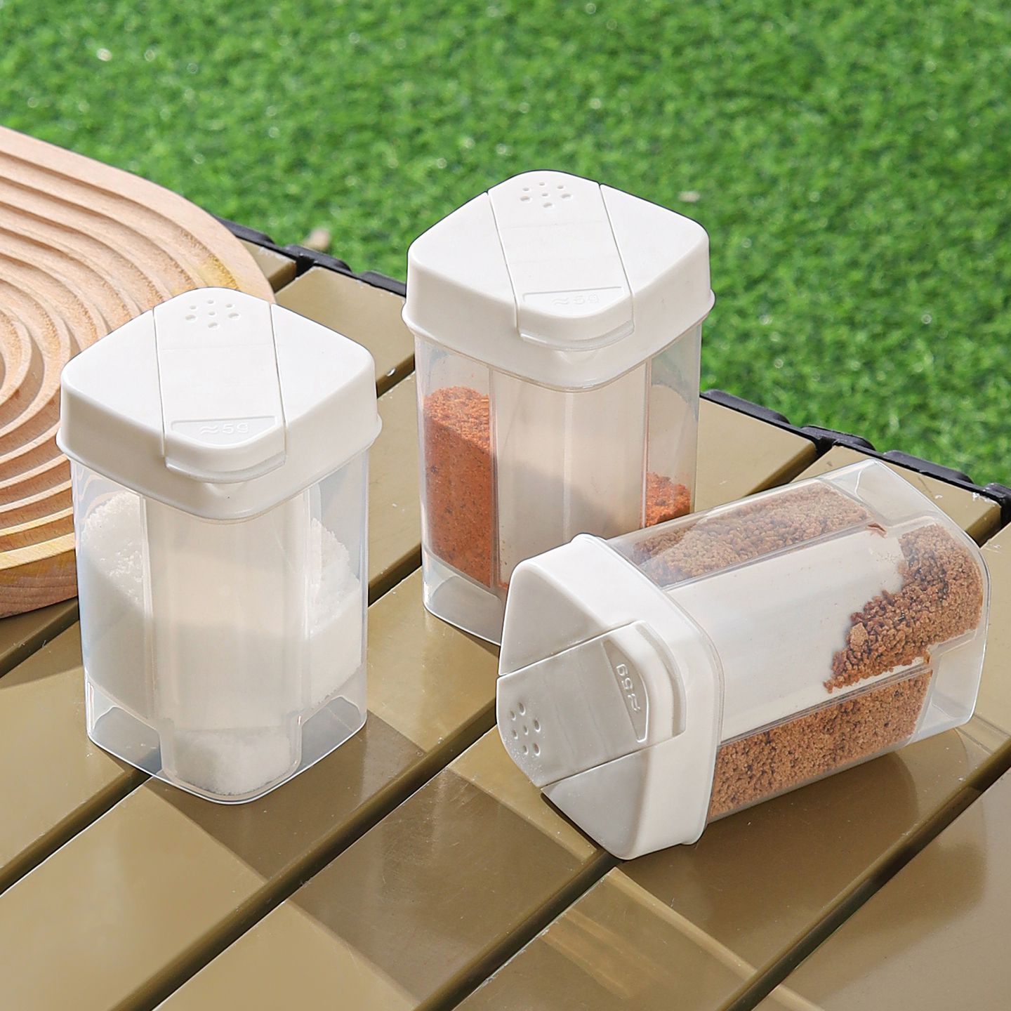 食品级PP双盖密封粉末瓶