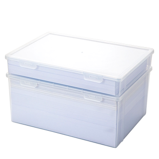 A4纸收纳盒办公室打印纸储物盒亚克力家用桌面透明文件资料整理盒