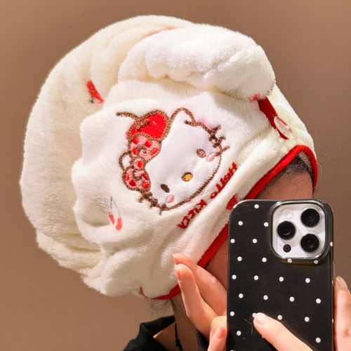 可爱hellokitty干发帽女超强吸水速干包头发毛巾加厚浴帽2026新款