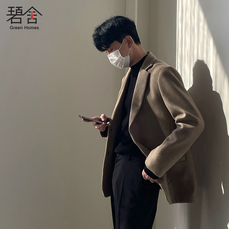 碧舍西服毛呢保暖韩版外套帅气