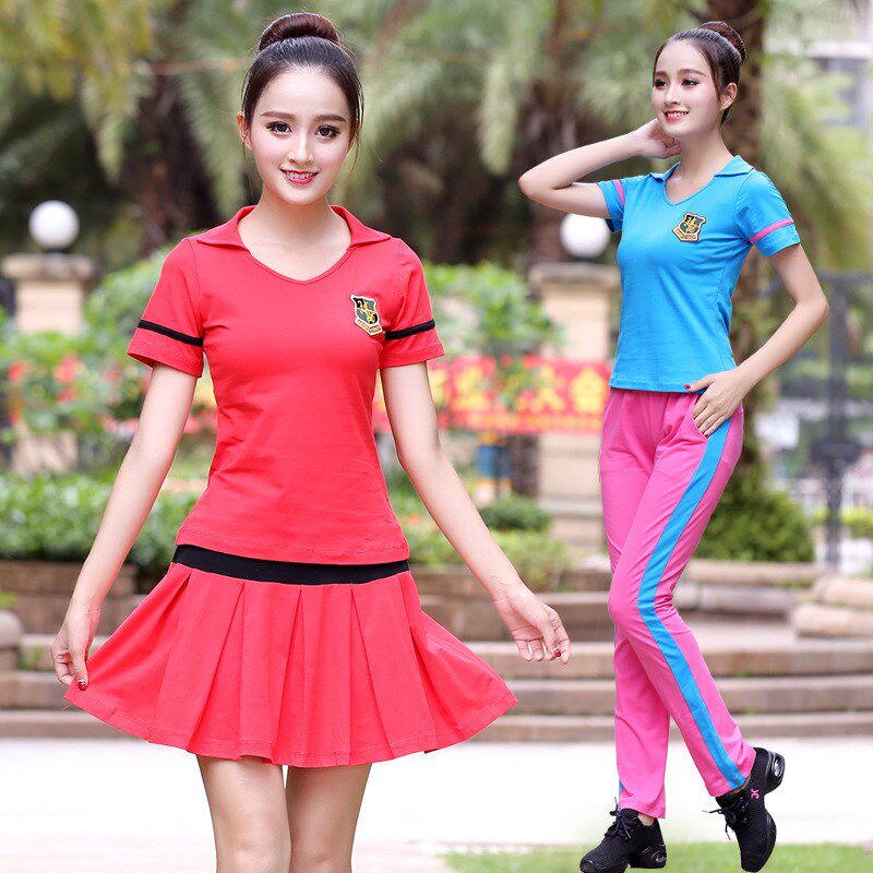 杨丽萍广场舞服装2018夏季纯棉短裙水兵舞蹈服套装女成人新款短袖在类目 女装/女士精品, 唐装/民族服装/舞台服装, 民族服装/舞台装中 - 来自Buy2taobao.com提供专业的淘宝代购服务