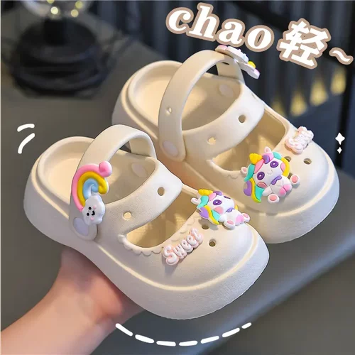 女童洞洞鞋可爱儿童两穿凉拖鞋夏