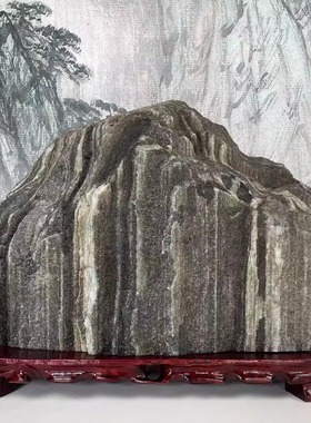 泰山石敢当室内室外办公室庭院青石饰品小摆件正宗天然泰山石25CM