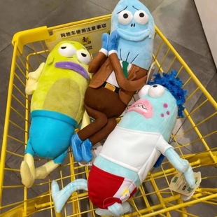 新款比奇堡居民路人鱼公仔呆呆鱼爆款创意毛绒玩偶玩具生日礼物