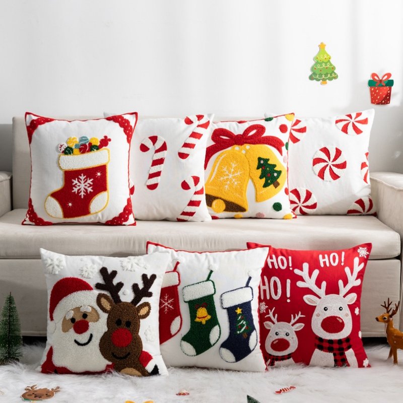 圣诞节抱枕套不含芯装饰枕套