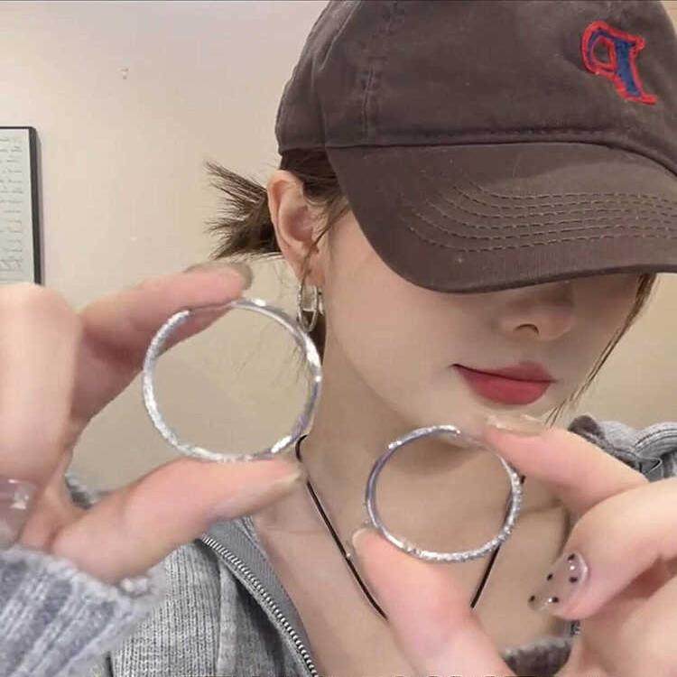 圈圈耳环耳饰s925银针小众设计