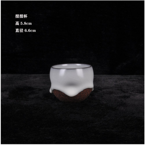 龙泉青瓷传世哥窑猪油冻主人杯品茶杯功夫茶具茶杯【微瑕品】