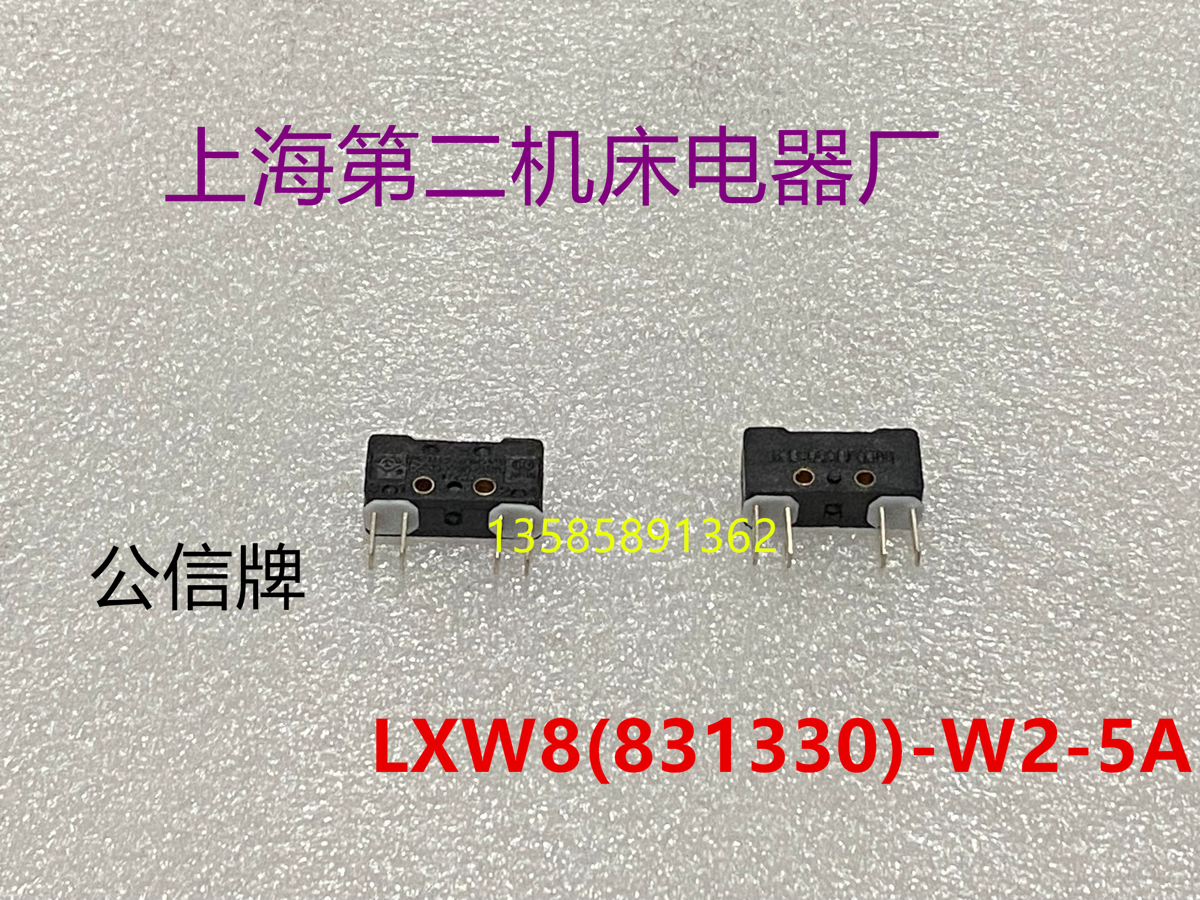 公信牌微动开关 83133-W2 5A 250V上海第二机床电器厂(原装正宗)-封面