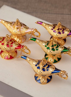 阿拉丁神灯创意复古家居金属摆件圣诞生日小礼品装饰品许愿灯摆件